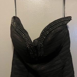 Strapless Large Black Body Con Mini Dress